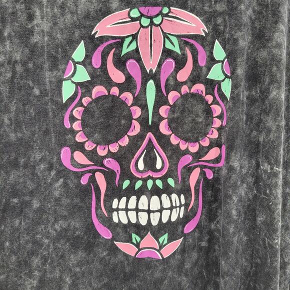 Torrid Super Soft Knits size 0 sugar skull long maxi dress black - Picture 4 of 7